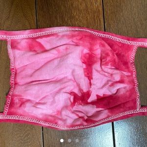 PINK REUSABLE HOMEMADE TIE DYE FACE MASKS